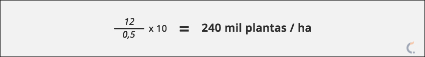 Exemplo do Número de Plantas por Hectare Exemplo do Número de Plantas por Hectare