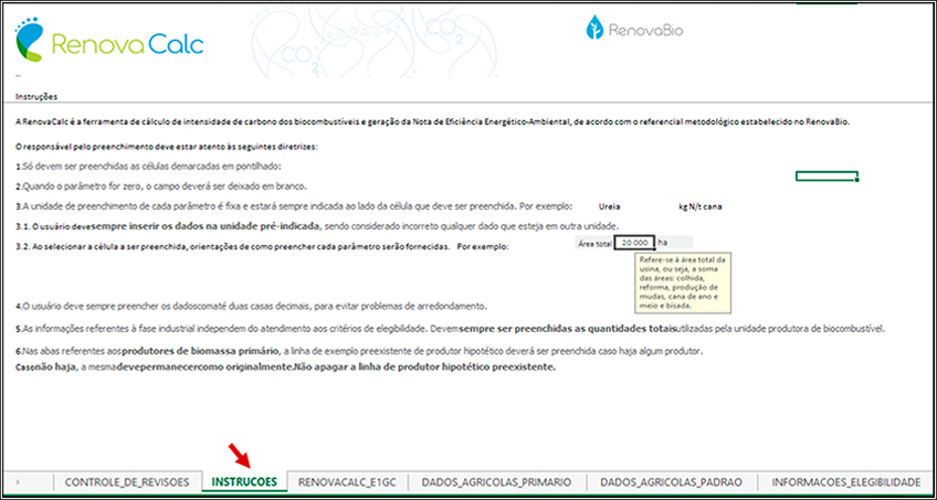 Planilha RenovaCalc Aba 2